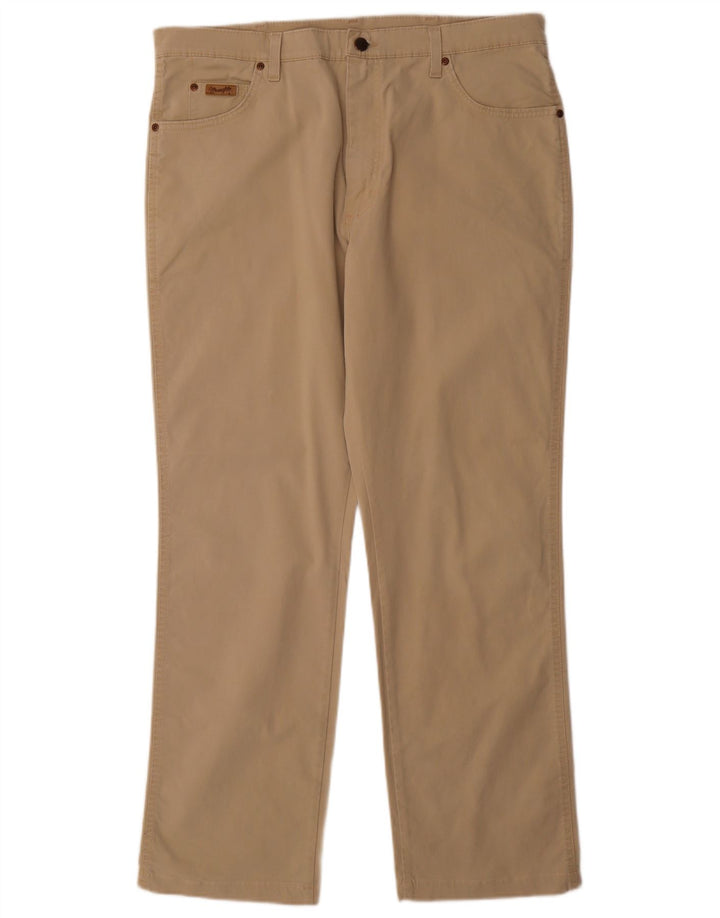 WRANGLER Pantalones casuales Texas para hombre W38 L32 Algodón beige