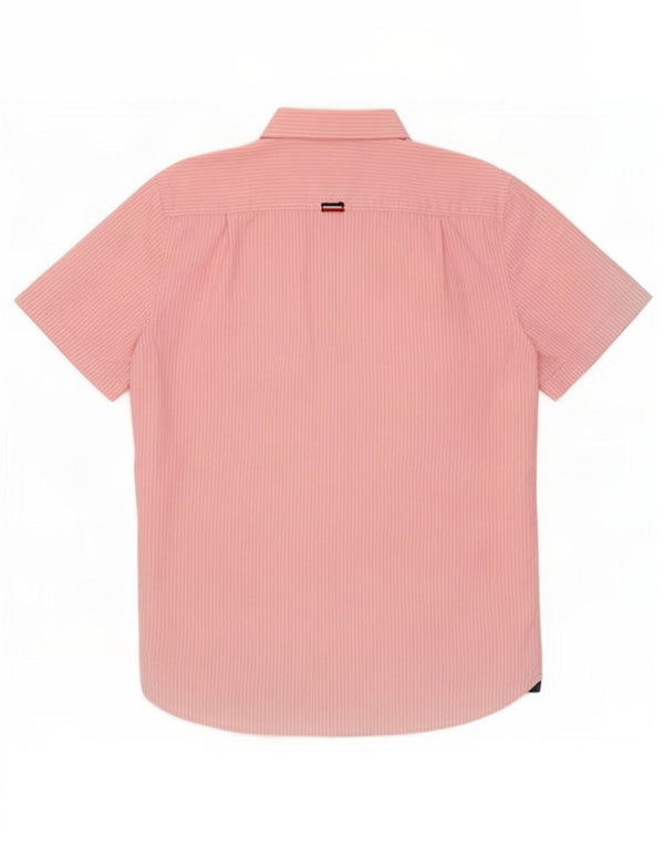 Superdry Camisa De Manga Corta Para Hombre 2XL Algodón A Rayas Rosa