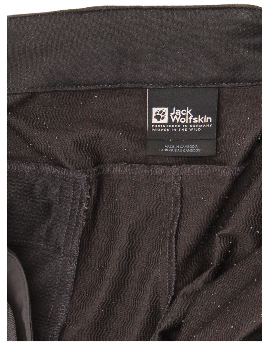 JACK WOLFSKIN Pantalón cortavientos para hombre W42 L31 Poliamida gris