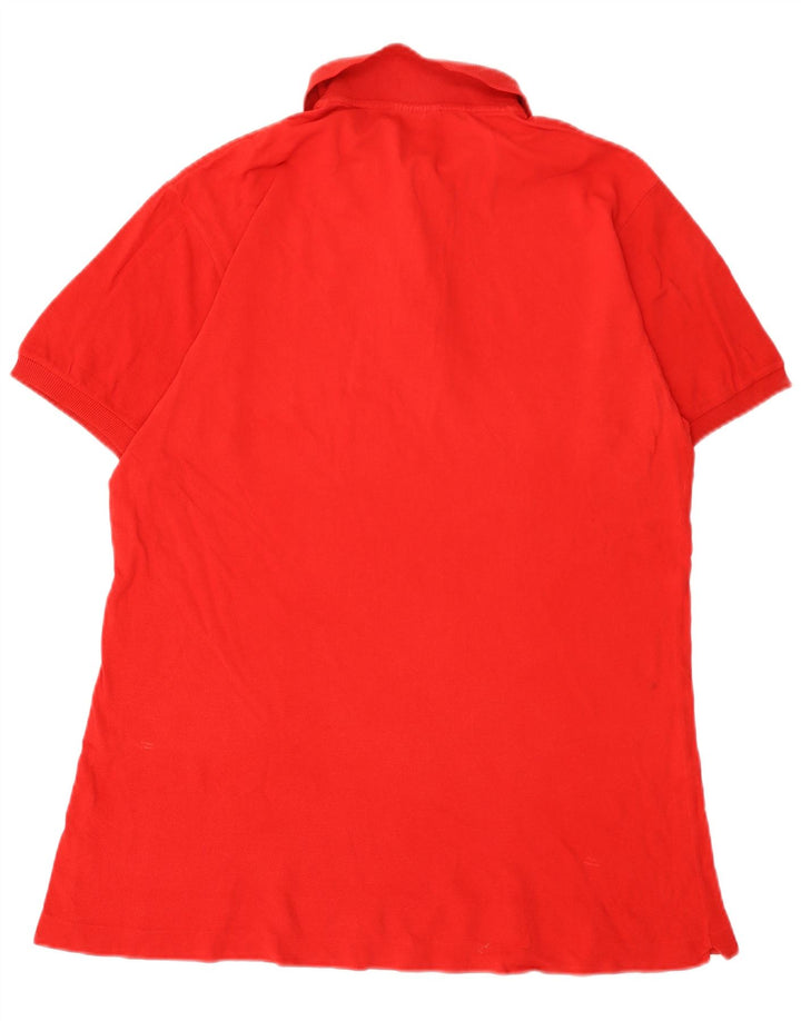 Polo Lacoste para hombre talla 7 2XL algodón rojo
