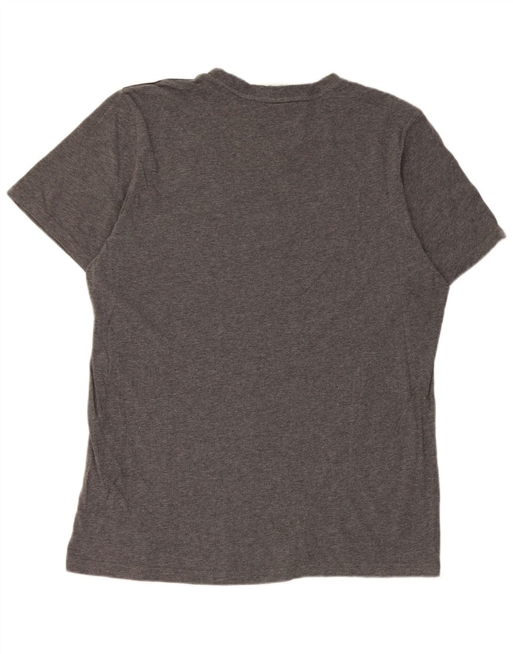 Adidas - Camiseta para hombre, talla grande, algodón gris