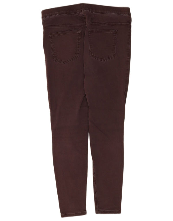 Marks & Spencer Jeans Jegging Cortos para Mujer Reino Unido 14 Grande W34 L25 Algodón Marrón