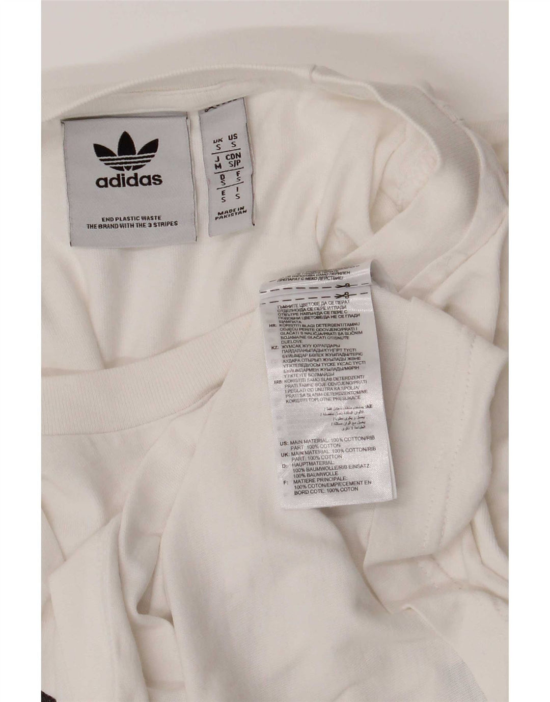 Adidas - Camiseta gráfica para hombre, talla pequeña, algodón blanco
