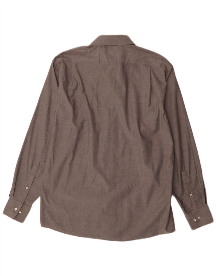 Tommy Hilfiger Camisa de corte regular para hombre Talla 15 1/2 Algodón gris medio