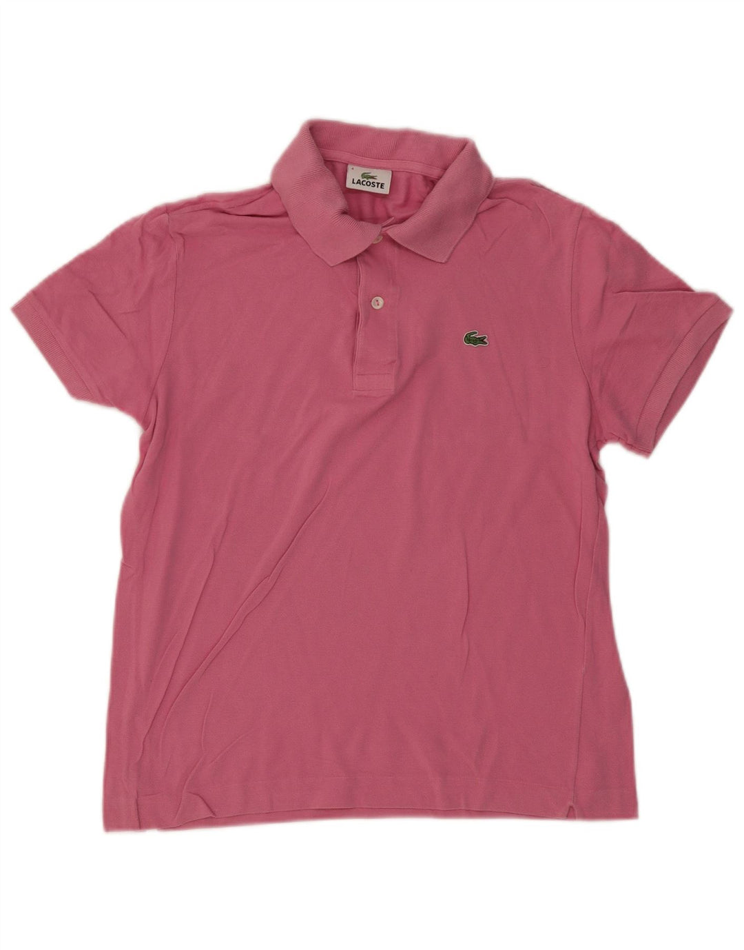LACOSTE Polo para hombre talla 4 mediano algodón rosa