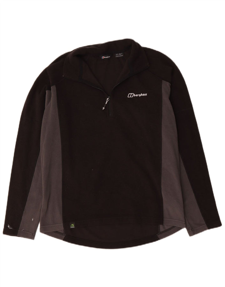 Berghaus Hombre Jersey De Forro Polar Con Cremallera En El Cuello Mediano Negro Poliéster Color Block