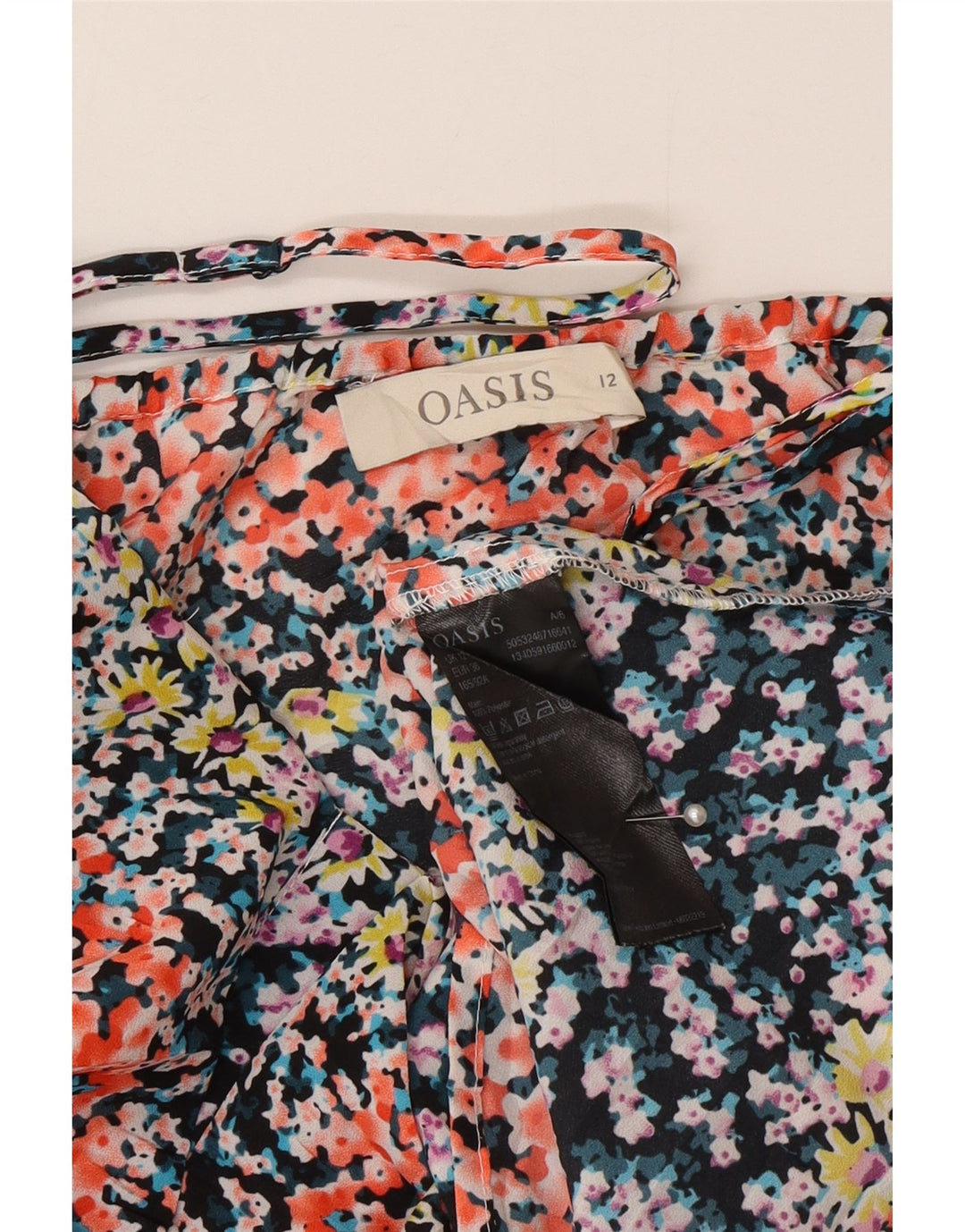 Oasis Top Cami con Volantes en la Parte Delantera para Mujer UK 40 Medium Multicolor Floral