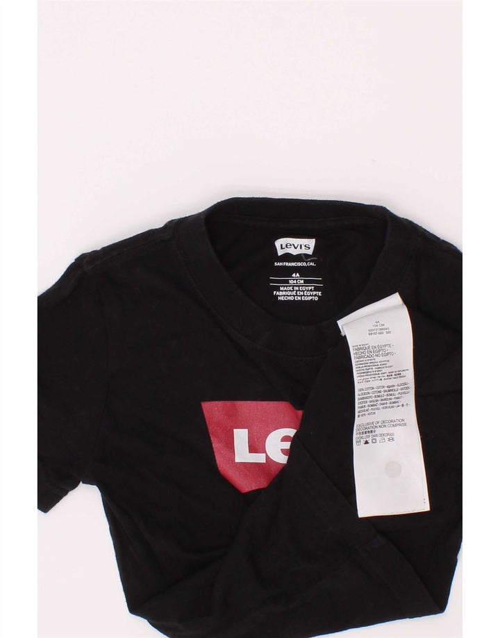 Levi's Camiseta gráfica para niños 3-4 años Negro Algodón