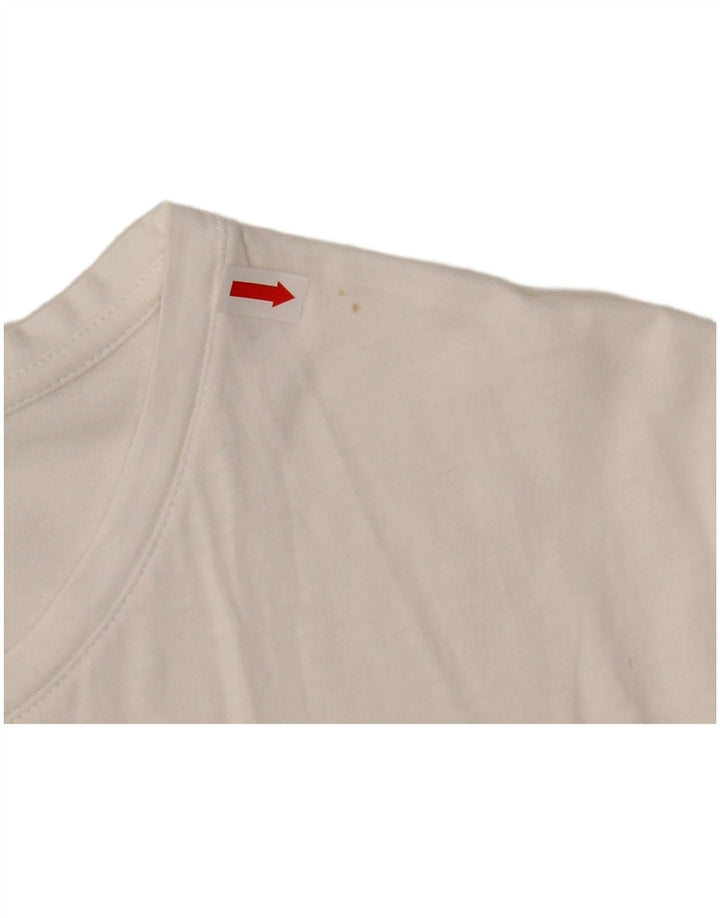 Zara Mujer Blusa Corta Top Reino Unido 42 Medio Blanco Floral