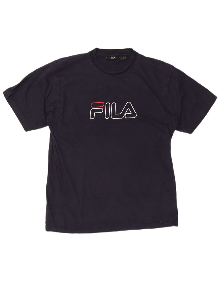 Fila - Camiseta gráfica para hombre, talla grande, azul marino