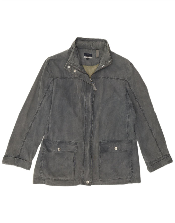 TRUSSARDI Chaqueta utilitaria con capucha para mujer IT 44 Algodón gris medio