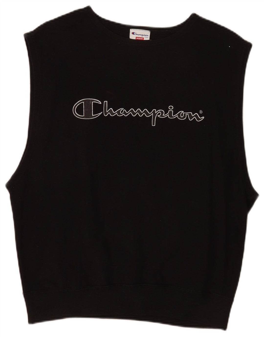 Champion Sudadera Sin Mangas Gráfica para Mujer Jersey UK 14 Medium Negro