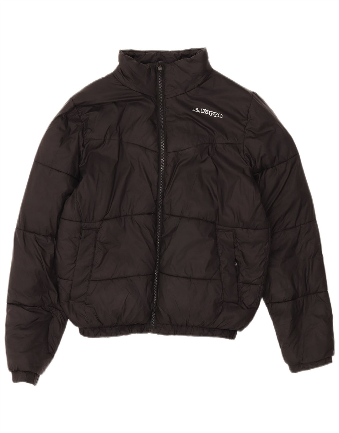 KAPPA Chaqueta acolchada para mujer UK 44 Mediana Negro