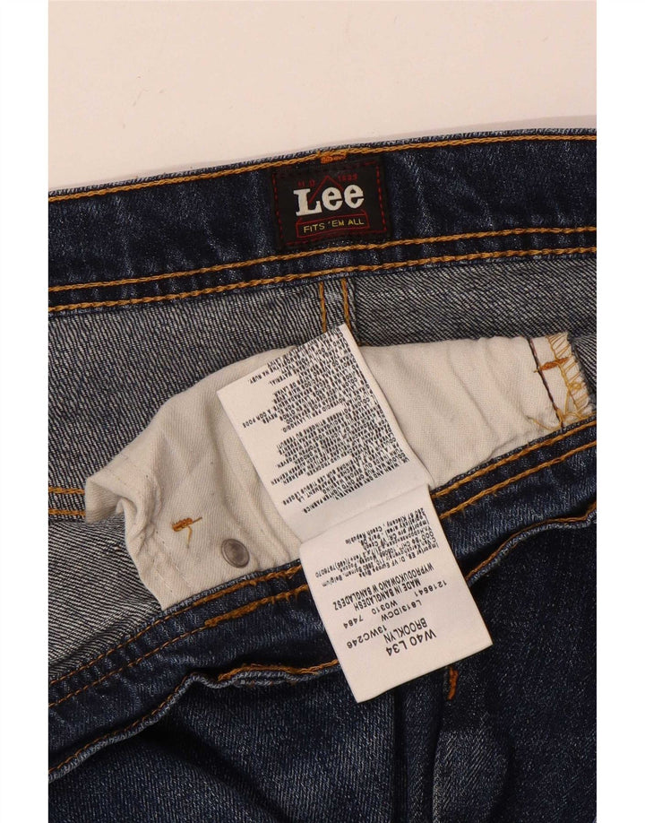 Lee Vaqueros Rectos Brooklyn Hombre W40 L27 Algodón Azul
