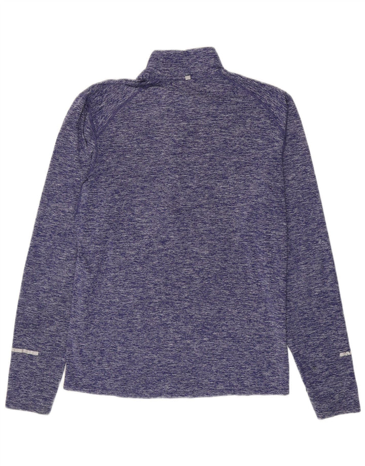 Nike Dri Fit - Chándal con cremallera y cuello para hombre, talla pequeña, color morado