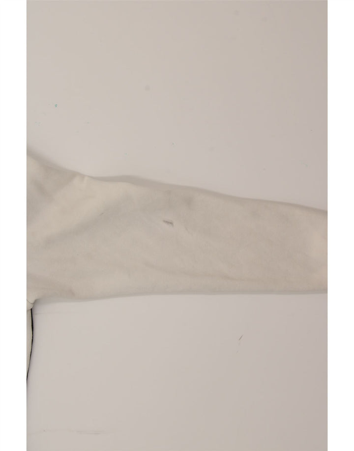 NIKE Sudadera con estampado gráfico tipo jersey de algodón blanco color block para hombre