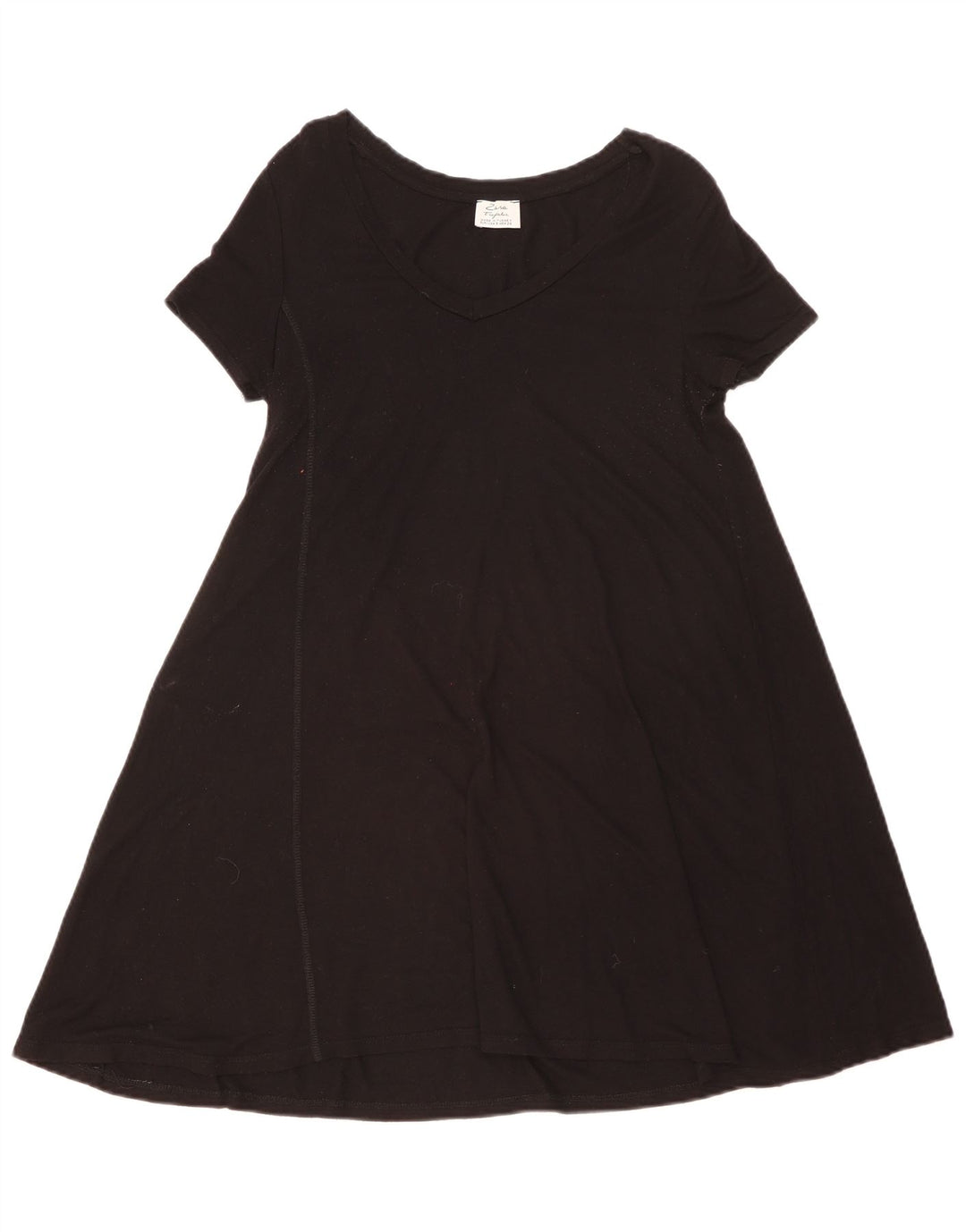 Zara Mujer Trafaluc Vestido Acampanado Pequeño Negro