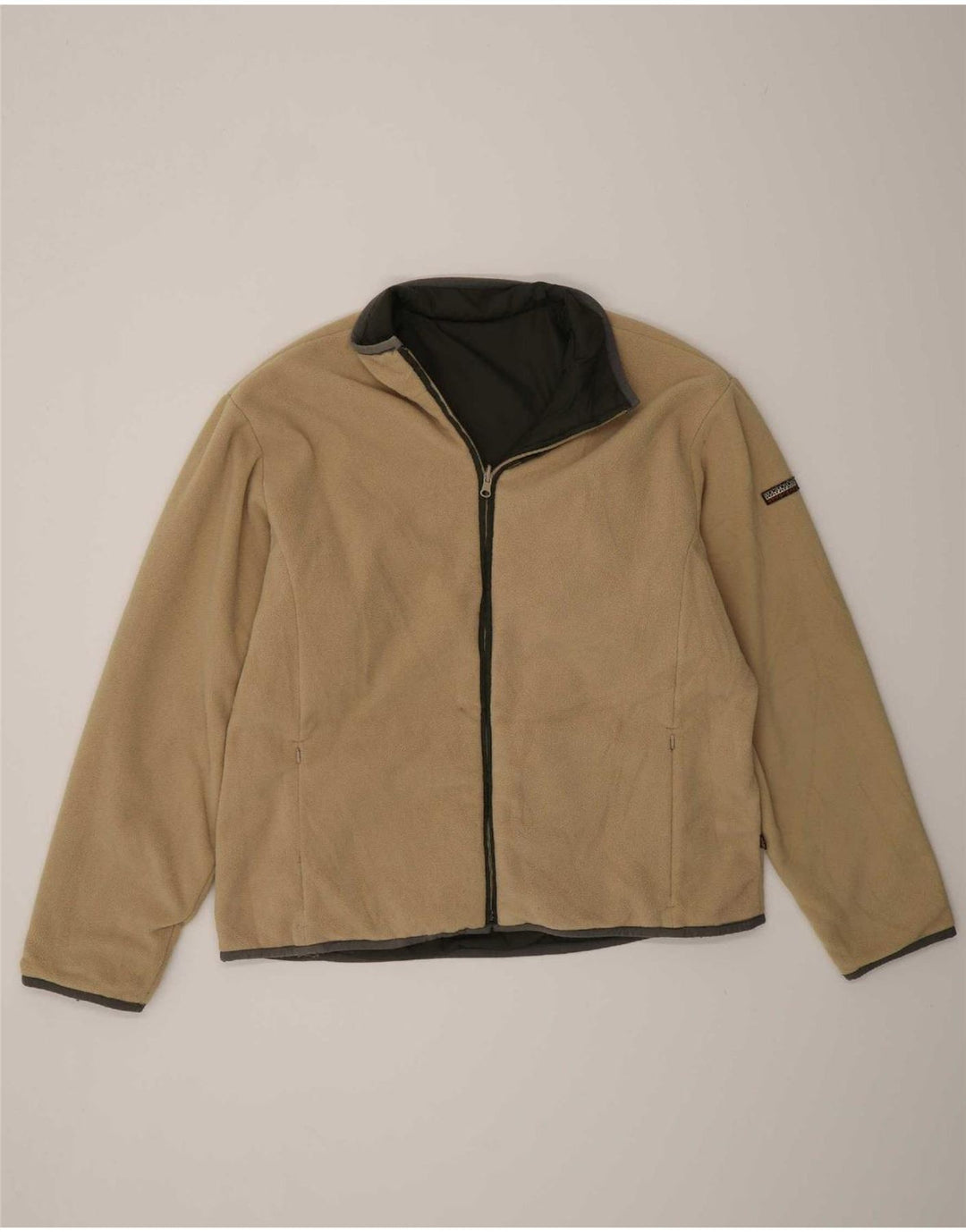 Napapijri Chaqueta reversible Geographic para hombre UK 40 Large Khaki