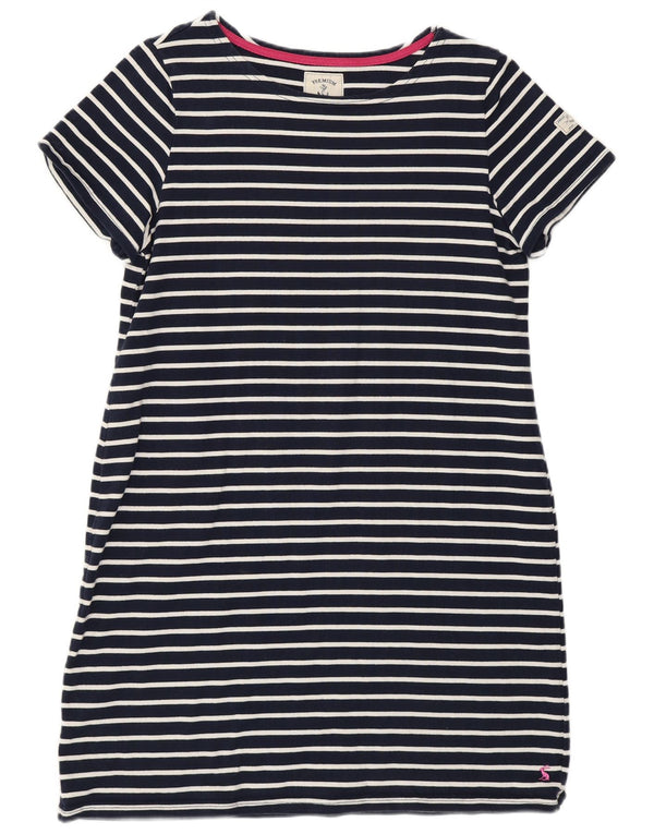 JOULES Vestido tipo camiseta para mujer UK 46 Grande Azul marino Rayas Algodón Náutico