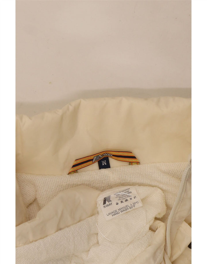 K-Way Chaqueta impermeable con capucha para hombre UK 38 Medium White Polyamide