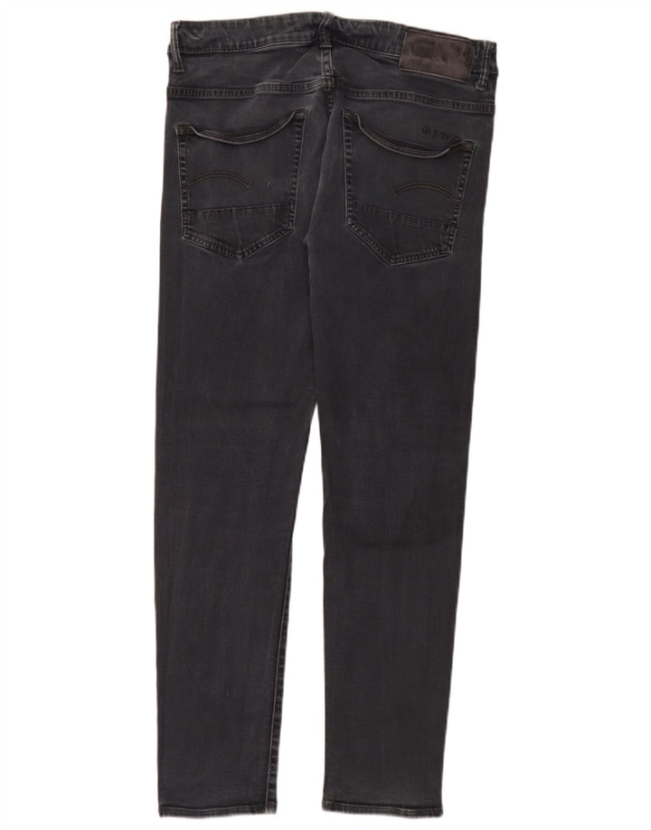 G-Star Hombre 3301 Slim Jeans W34 L32 Algodón Negro