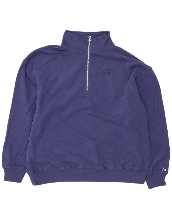 Champion Sudadera Oversize con Cremallera y Cuello para Mujer UK 40 Medium Azul Marino