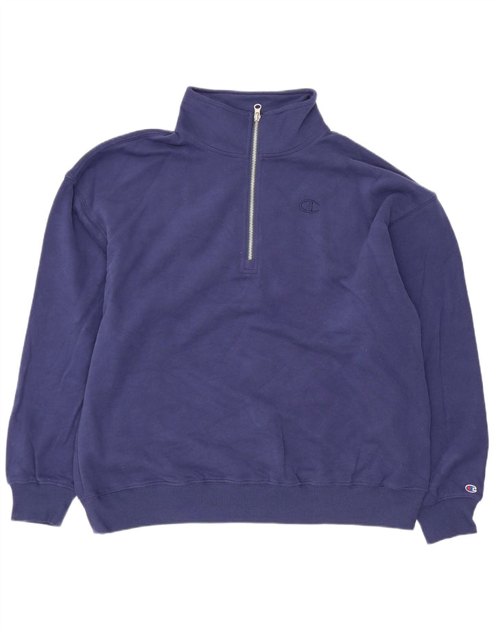Champion Sudadera Oversize con Cremallera y Cuello para Mujer UK 40 Medium Azul Marino