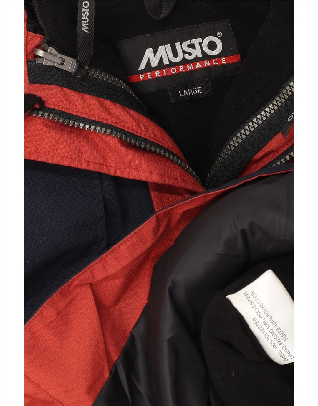 Musto Chaqueta cortavientos con capucha para hombre UK 40 Large Poliéster azul marino