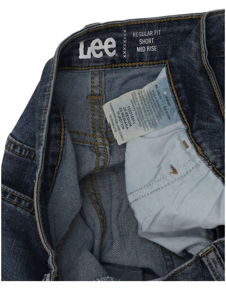 LEE Pantalones cortos vaqueros de talle medio para mujer, ajuste regular, US 20 3XL W40, algodón azul