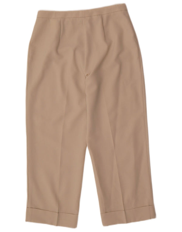 Marks & Spencer Pantalones Cortos Rectos para Mujer UK 12 Medium W30 L24 Beige