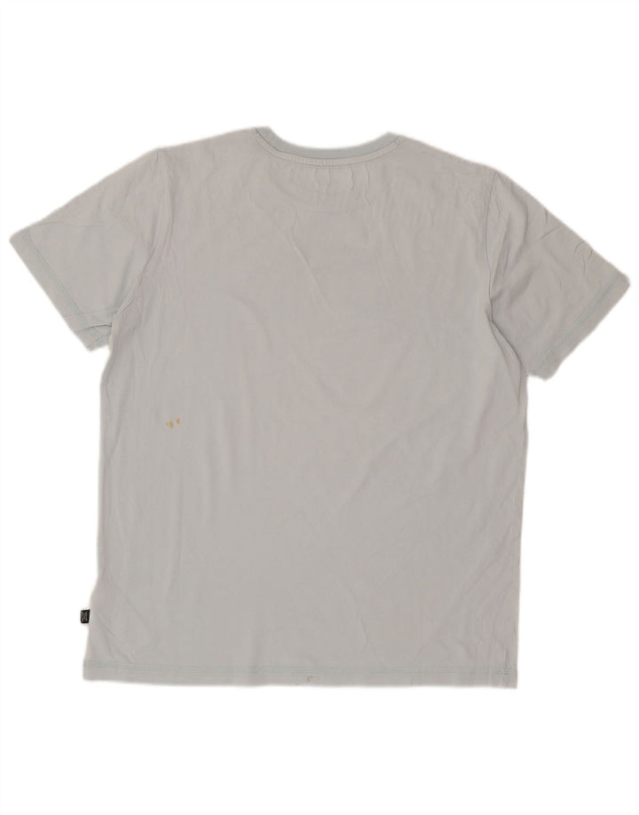 Camiseta Puma Hombre Graphic Top Algodón Azul Medio