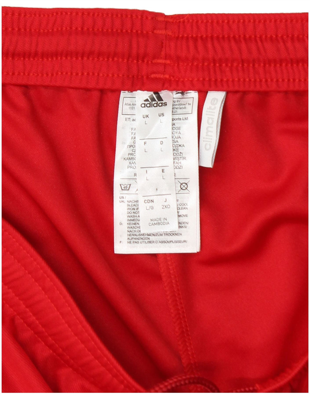 Adidas Mens Climalite Sport Shorts Grande Rojo Poliéster
