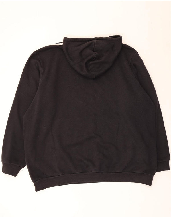 Adidas - Sudadera con capucha para hombre, talla 2XL, algodón negro
