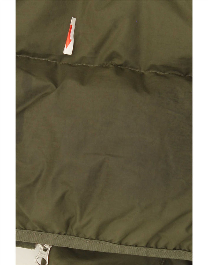 Nike Chaqueta acolchada con capucha para hombre UK 38 Medium Caqui Poliéster
