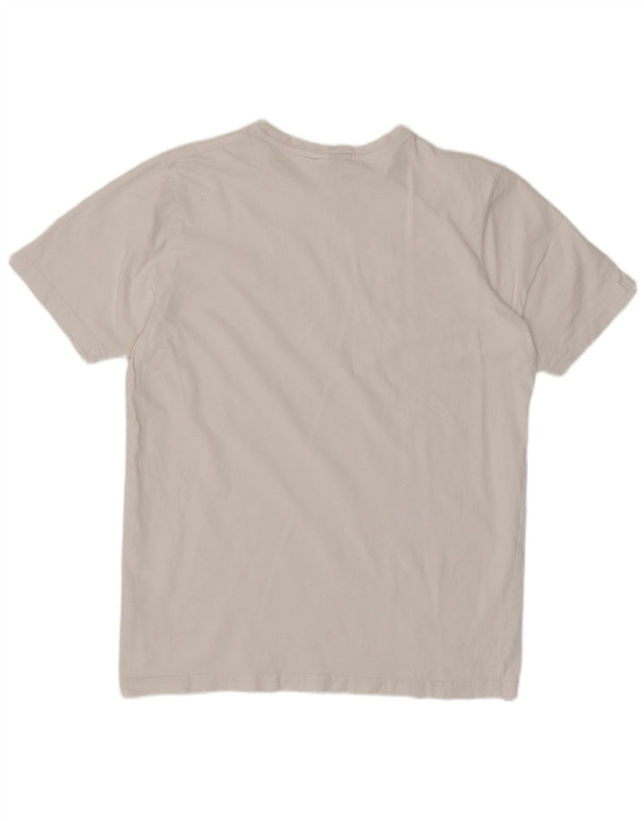 ELLESSE Camiseta gráfica para mujer Top UK 44 Algodón blanco mediano