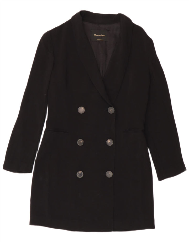 Massimo Dutti Abrigo Cruzado Mujer EU 38 Small Azul Marino