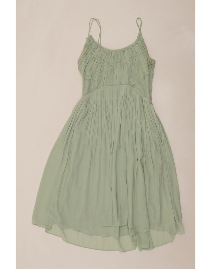 Vestido lencero para mujer Reiss UK 10 Pequeño poliéster verde