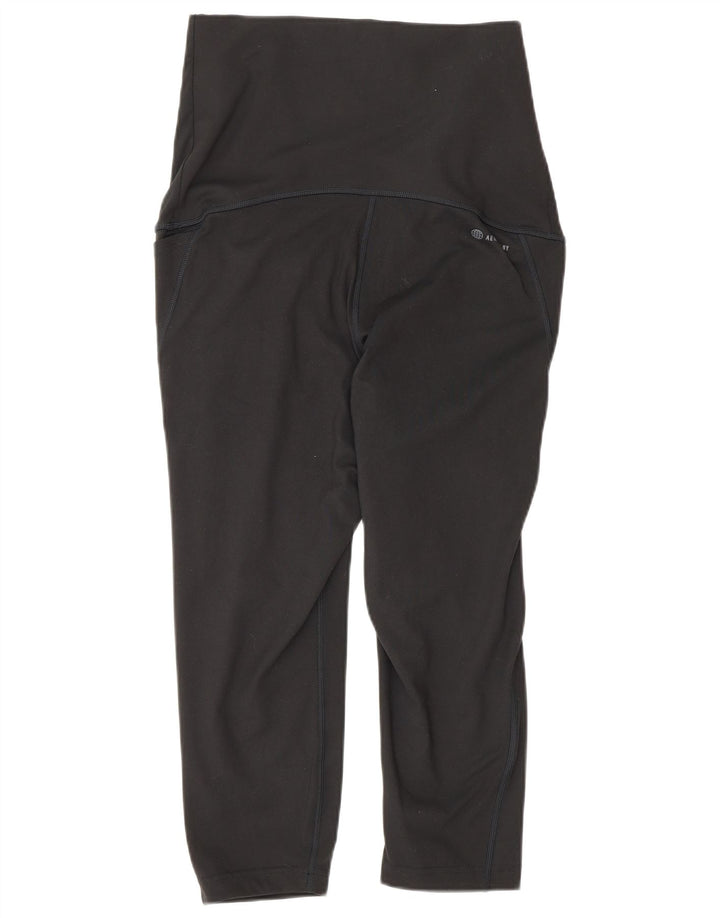 Adidas Leggings Capri de Maternidad para Mujer Reino Unido 12/14 Mediano Negro Poliéster