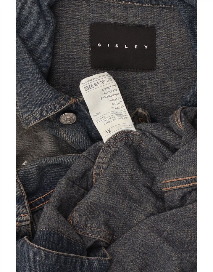 Sisley Chaqueta vaquera para hombre UK 42 XL Algodón azul
