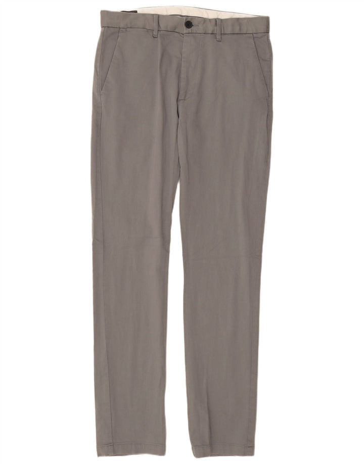 MARKS & SPENCER Pantalones chinos ajustados Autograph para hombre W32 L33 Algodón gris