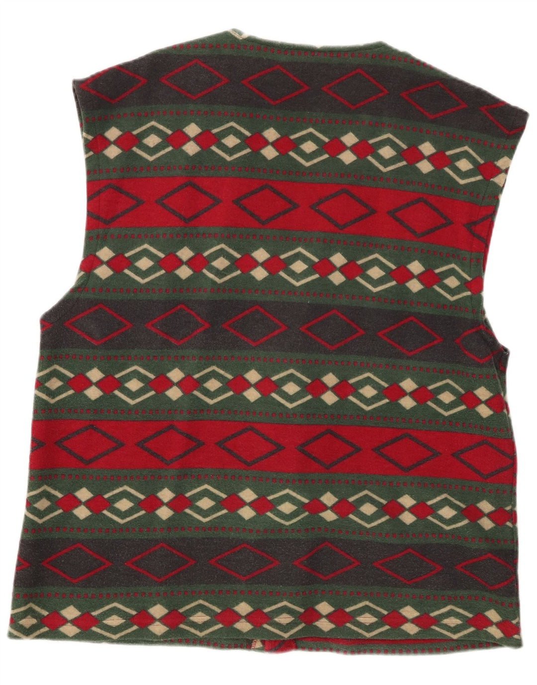 Chaleco vintage para hombre grande algodón geométrico multicolor