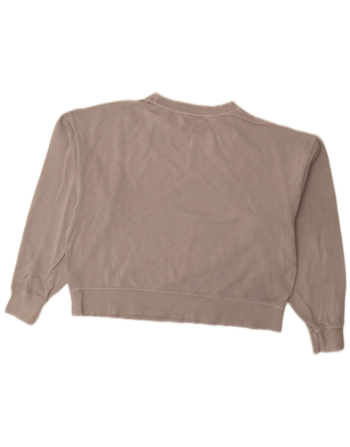 Zara Mujer Sudadera De Gran Tamaño Jersey UK 46 Grande Gris Algodón