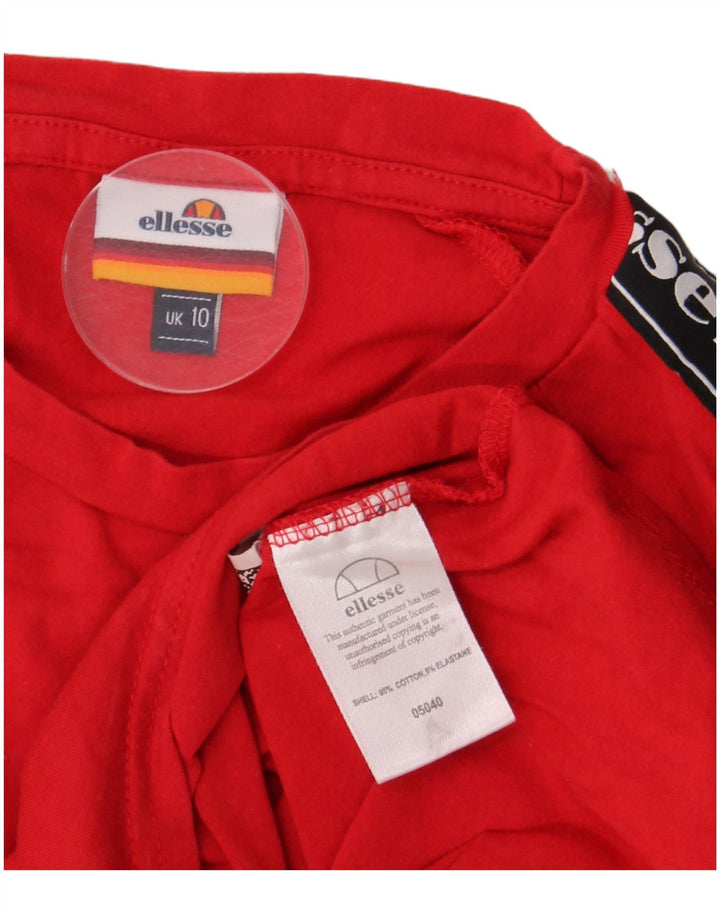 Body gráfico para mujer Ellesse UK 40 Small Rojo Colorblock Algodón