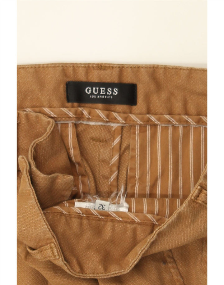 GUESS Mens Slim Chino Trousers W32 L31 Brown Vintage Guess and Second-Hand Guess from Messina Hembry 