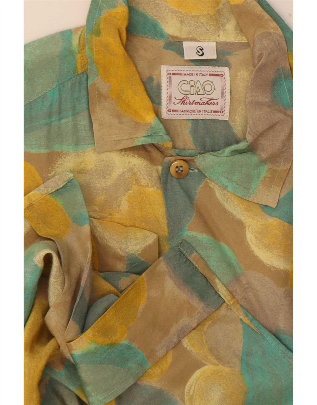 Ciao Hombre Camisa De Manga Corta Small Yellow Floral