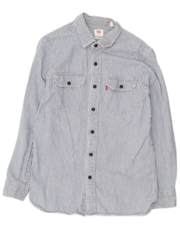 Levi's Camisa de corte relajado para hombre XS Azul Pinstripe