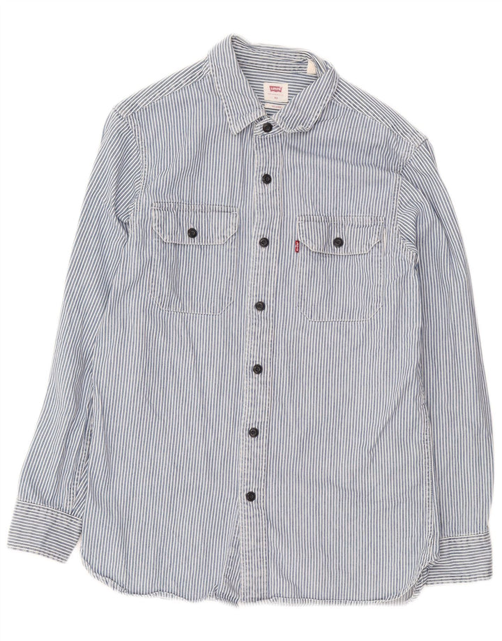 Levi's Camisa de corte relajado para hombre XS Azul Pinstripe
