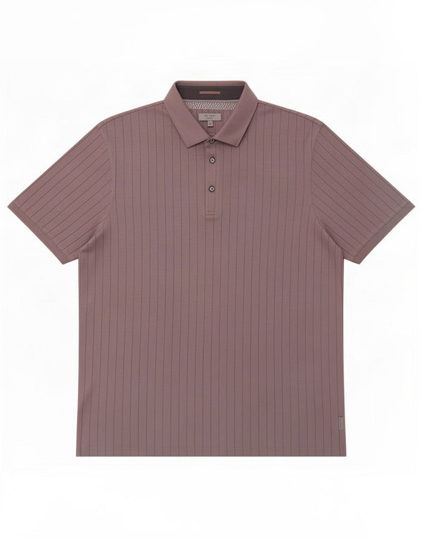 Polo Ted Baker para hombre talla 5 XL algodón a rayas rosa
