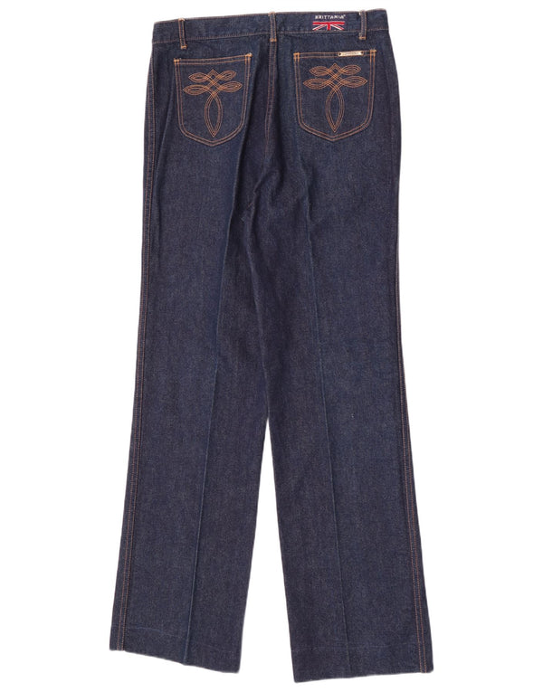 Vaqueros rectos vintage para mujer W34 L32 Algodón azul marino