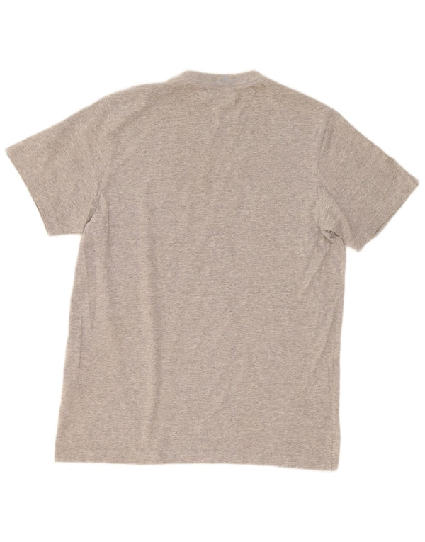 Adidas Hombre Camiseta Gráfica Top Algodón Gris Medio